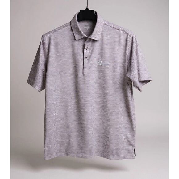 Rhoback Other - *Flawed* Rhoback Performance Polo Purple Lavender/White Stripe Golf Men's Large